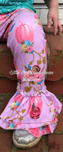 Load image into Gallery viewer, Lace Top with Pink Pumpkin Leggings