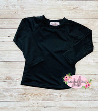 Load image into Gallery viewer, Black Long Sleeve Rash Guard