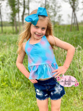 Load image into Gallery viewer, Sherbet Halter Denim Shorts Set