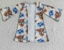 Load image into Gallery viewer, Pre-order RTS from Supplier Floral Highland Cow Cardigan