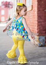 Load image into Gallery viewer, Singing in the Rain Ruffle Swing Top Set