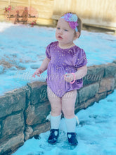 Load image into Gallery viewer, Velvet Star Romper Amethyst