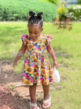 Load image into Gallery viewer, Vibrant Sunflower Flutter Sleeve Dress