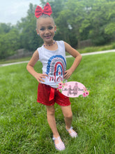 Load image into Gallery viewer, Rainbow America Sequin Short Set