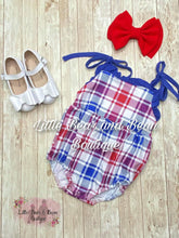 Load image into Gallery viewer, Patriotic Plaid Romper