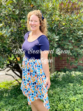 Load image into Gallery viewer, Mommy and Me Blue Gourds Handkerchief Ladies Dress