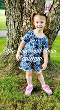 Load image into Gallery viewer, Navy Daisy Romper