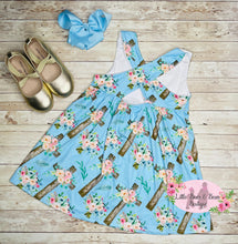 Load image into Gallery viewer, Blue Floral Cross Dress