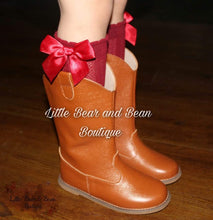 Load image into Gallery viewer, Ribbed Knee High Bow Socks