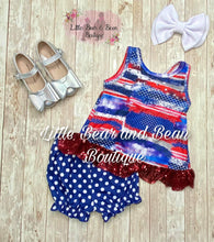 Load image into Gallery viewer, American Paint Stroke Swing Top Bummie Set