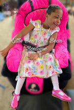 Load image into Gallery viewer, Yellow and Sky Blue Floral Twirl Dress
