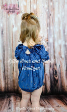 Load image into Gallery viewer, Velvet Star Romper Sapphire