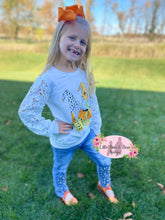 Load image into Gallery viewer, Gnome Lace Sleeve Pumpkin Shirt