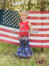 Load image into Gallery viewer, Navy Star Double Wide Belle Distressed Denim Pants