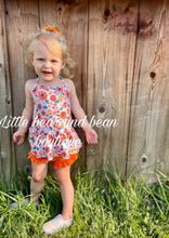 Load image into Gallery viewer, Orange Floral Halter Shortie Set