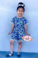 Load image into Gallery viewer, Navy Daisy Romper