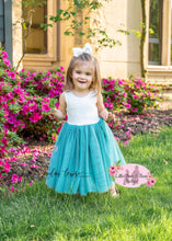 Load image into Gallery viewer, Sage Lace Tulle Dress