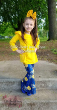 Load image into Gallery viewer, Navy and Yellow Floral Belle Set