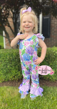 Load image into Gallery viewer, Hydrangea Ruffle Romper