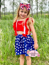 Load image into Gallery viewer, Stars Skirted Romper