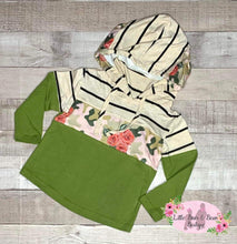 Load image into Gallery viewer, Olive Floral Hoodie