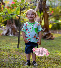 Load image into Gallery viewer, Size 7/8- 1st Fishing Trip Button Shirt