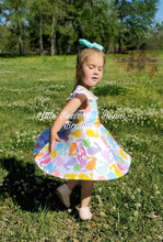 Load image into Gallery viewer, Rainbow Bunny Twirl Dress
