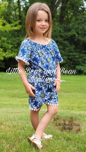 Load image into Gallery viewer, Navy Daisy Romper