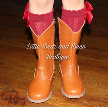 Load image into Gallery viewer, Ribbed Knee High Bow Socks