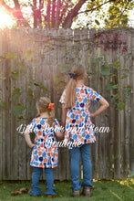 Load image into Gallery viewer, Blue Gourds Tunic with Ruffle Leggings