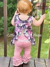 Load image into Gallery viewer, Mauve Floral Swing Top Ruffle Belle Set