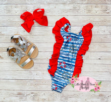 Load image into Gallery viewer, Nautical One Piece Swimsuit