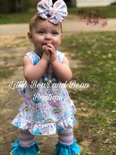 Load image into Gallery viewer, Rainbow Ruffle Swing Top Set