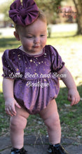 Load image into Gallery viewer, Velvet Star Romper Sangria