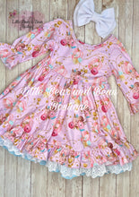 Load image into Gallery viewer, Sweet Pink Pumpkin Triple Ruffle Dress