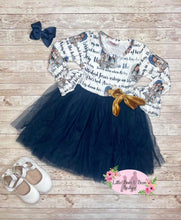 Load image into Gallery viewer, Away in a Manger Nativity Tulle Dress with Velvet Bow