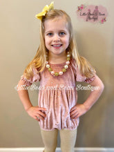 Load image into Gallery viewer, Velvet Star Romper Blush