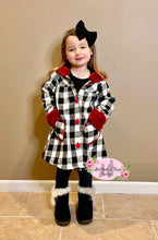 Load image into Gallery viewer, Plaid Heart Fleece Coat