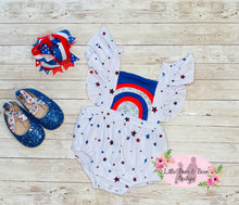 Load image into Gallery viewer, Rainbow Star Sparkle Romper