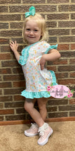 Load image into Gallery viewer, Micro Flowers Ruffle Bummie Set