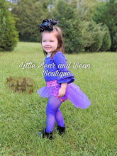 Load image into Gallery viewer, Neon Purple Spiderweb Tulle Bummie Set