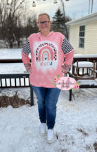 Load image into Gallery viewer, Mommy and Me - “Mama” Rainbow Animal Print Ladies Hoodie