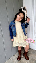 Load image into Gallery viewer, Cream Lace PomPom Dress