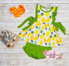 Load image into Gallery viewer, Fresh Pineapple Ruffle Short Set fruit