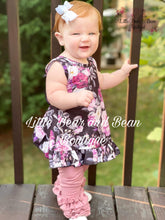 Load image into Gallery viewer, Mauve Floral Swing Top Ruffle Belle Set