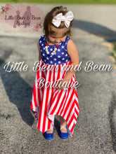 Load image into Gallery viewer, Star Spangled Handkerchief Hem Maxi Dress (Child)