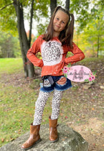 Load image into Gallery viewer, Animal Print Pumpkin 3 Piece Denim Short Set