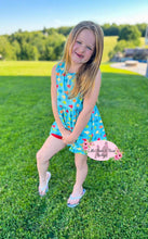 Load image into Gallery viewer, Colorful Fish Sleeveless Peplum Set