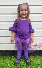 Load image into Gallery viewer, Neon Purple Spiderweb Tulle Bummie Set