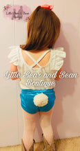Load image into Gallery viewer, Floral Bunny Teal Bummie Bunny Tail set (Removable Tail)